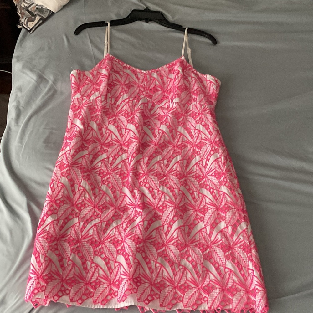 Crown & Ivy Pink and White Mini Dress